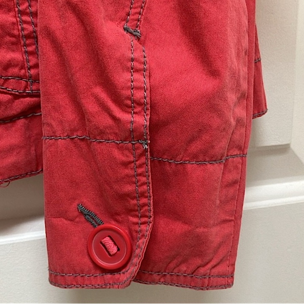Cotton Ginny button up Jacket, Cotton/spandex, red, size M - Picture 11 of 16